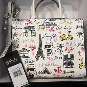 Karl Lagerfeld Multicolor Parisian Print Tote